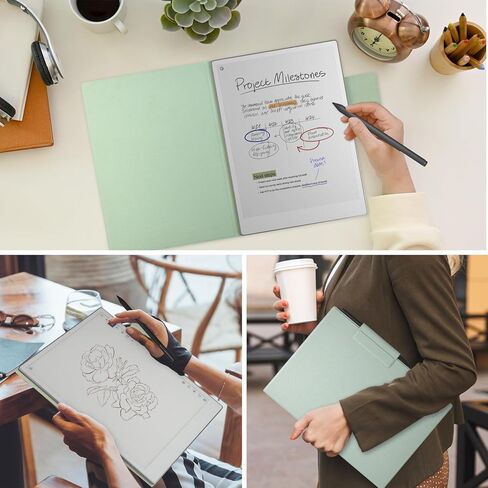 Caweet Case for Remarkable Paper Pro 11.8 Inch 2024 Released, Premium PU Leather Lightweight Book Folio Cover with Bulit-in Magnet & Pen Holder, Black in Kuwait