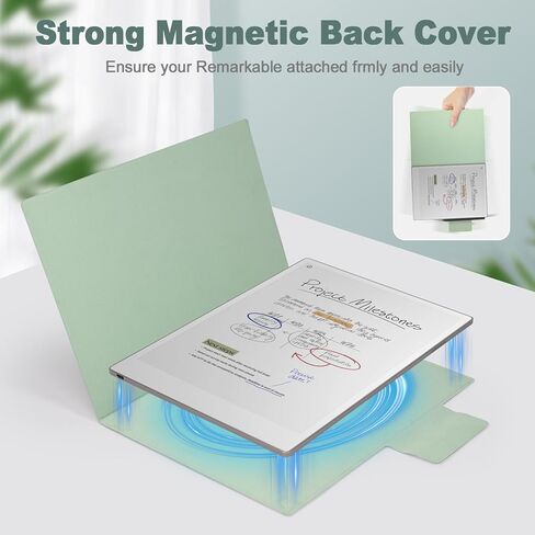 Caweet Case for Remarkable Paper Pro 11.8 Inch 2024 Released, Premium PU Leather Lightweight Book Folio Cover with Bulit-in Magnet & Pen Holder, Black in Kuwait