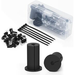 Starlink Cable Routing Kit for 1'' Wall Hole,2PCS Starlink Wall Grommets for Cables Pass Through,Starlink Cable Routing Accessories with 1" Spade Drill Bit,Long Drill Bit,Screwdriver,Wall Wires Cilps