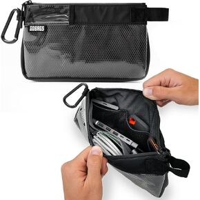 NEO Production Zipper Bags - Electronics & Camera Accessories Bag - Cable organizer, Gear Accessory Pouch, Travel Camera Essentials (Extra Small, Black, 2 pack)
