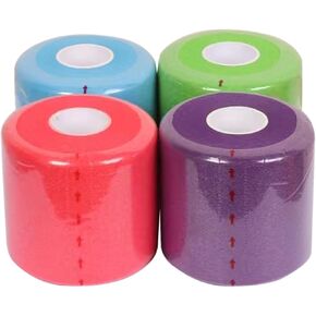 popbob (6 Pack) Black Pre Wrap Tape Athletic Foam Underwrap Tape Sports Pre-wrap Athletic Tape for Hair Ankles Wrists and Knees, 2.4 Inches x 22 Yards