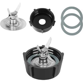 4 Point Fusion Blade Compatible with Oster Osterizer Blender Blade, 2 Pieces Rubber Seal Gasket & 4980 & 4902 Blender Jar Bottom & Coupling Stud Slinger Pin Kit replacement parts