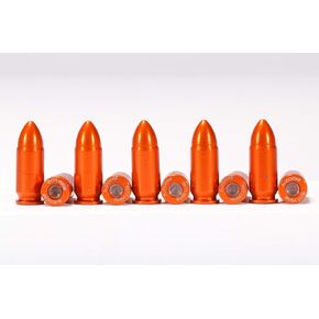 A-ZOOM 9MM Luger SNAP Cap, Orange, 10PK, (15416)