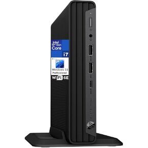 HP Elite Mini 800 G9 PC Business Desktop Computer, 13th Gen Intel 16-Core i7-13700, 64GB DDR5 RAM, 1TB PCIe SSD, WiFi 6E, Bluetooth, Type-C, Keyboard and Mouse, Windows 11 Pro, AZ-XUT Cable