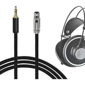Geekria Apollo Braided Nylon Upgrade Audio Cable Compatible with AKG K702 K271 Headphones, 3.5mm (1/8'') to XLR Replacement Headphones Cord for Hi-Resolution Audiophile, HiFi Headset (4.9ft/1.5m)
