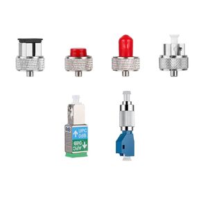 6 Types of Fiber Optic Connector - Single Mode FC Male to LC Female VFL Fiber Optic Adapter, OTDR FC SC ST LC Adapter, SM SC/UPC Male to SC/APC Female Fiber Adapter for Optical Fiber Connector Test
