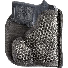 DeSantis Superfly Pocket Holster - Concealed Carry, Fits the S&W BODYGUARD 380CAL, S&W M&P BODYGUARD WITH CRIMSON TRACE LASER - Ambidextrous, Black