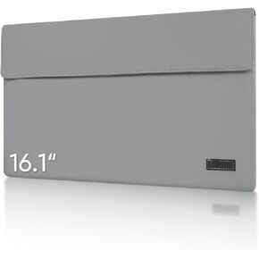 ARZOPA 16.1" Portable Monitor Sleeve Bag, PU Leather Case for Travel Monitor Laptop, Grey