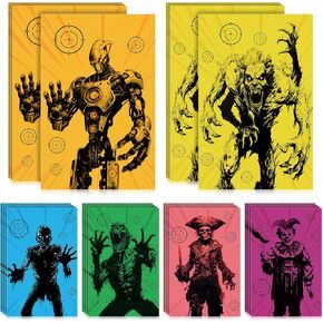 24 pcs Monster Shooting Paper Targets 12 x 18 Inch Paper Targets Outdoor Practice Targets Fun Targets for Range Large Paper Zombie Targets for The Range Outdoor Practice Targets, 6 Styles