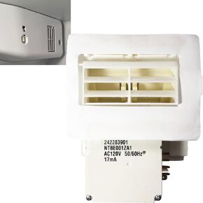 242303001 Air Damper Control Assembly Refrigerator Damper Assembly Compatible with Frigidaire Crosley White Replaces 242303001，AP5788340, PS8746718, EAP8746718, 3016452 Fits DFH, FFE, FFH, FFS, LFS