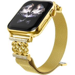 Slim Milanese Loop Compatible with Apple Watch Band 38/40/41/42/44/45/46/49mm, Stainless Steel Magnetic Mesh Strap for iWatch Series 10/9/8/7/6/5/4/3/2/1/SE/Ultra