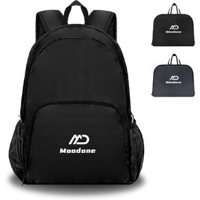 20L Lightweight Packable Hiking Backpack - Small Travel Backpack for Women Men, Black Foldable Waterproof Daypack for Camping Outdoor in Saudi Arabia
