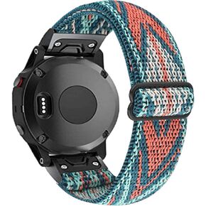 Olytop Fenix 7/Fenix 6/Fenix 5/epix 2 Watch Bands, 22mm Quick Easy Fit Elastic Nylon Replacement Wristband Stretchy Strap for Garmin Instinct, Fenix 6 Pro/Sapphire, Fenix 5 Plus Smartwatch