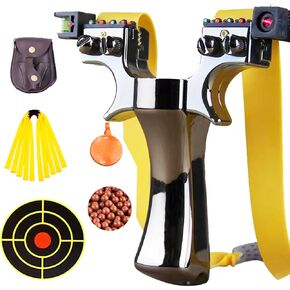 High-Precision Laser Flat Leather Slingshot Set with Laser Sight and Fast Shooting Mechanism, The Best Choice for Outdoor Hunting Enthusiasts