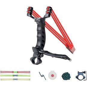Professional Slingshot, Outdoor Slingshots for Hunting, Slingshots for Adults, Super Power Catapult Slingshot with 1 Target, 50 Pcs Slingshot Ammo and 3 Slingshot Bands Replacement