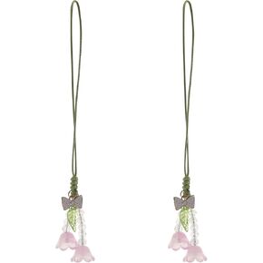 PartyKindom 2 PCS Phone Charm Kawaii, Flower Phone Accessories Charm String Kawaii Phone Charm Hook Cute Phone Charms Aesthetic for Women Girl