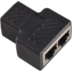 محول موصلات RJ45 من 1 إلى 2 قارنة توصيل إيثرنت ومقبس مزدوج وواجهة محورية وقابس معياري لتوصيل شبكة LAN بالإنترنت لـ ADSL، والمحور، والتلفزيون، وصندوق فك التشفير، وجهاز التوجيه، والأجهزة اللاسلكية in Kuwait