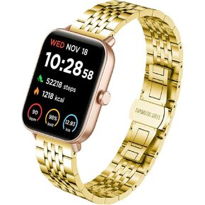 IDW13,IDW16,IDW19,IDW17 Smartwatch Bands, LYSANDRA 22mm Solid Stainless Steel Mesh Watch Band for Men Women Compatible for TOOBUR,TEMINICE,VRPEFIT,Konitee,Faweio IDW13 Watch/Woneligo W3/TOOBUR,Faweio IDW16 Watch/MILOUZ,Amzhero,A-TGTGA,TOOBUR IDW19 Watch/T