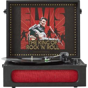 Arkrocket x Elvis Bluetooth Protable Record Player 3-Speed Bluetooth Input and Output Turntable Built-in Speakers with Magnetic Cartridge Auto Off - Elvis Presley '68