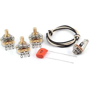 TAOT Wiring Kit for Jazz Style Bass - Solid Shaft - Orange Drop Cap