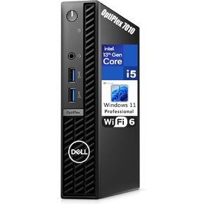 Dell OptiPlex 7010 MFF 1.2L Micro Form Factor Business Desktop Computer, 13th Gen Intel 14 Core i5-13500T (Beat i7-12700T), 16GB DDR4 RAM, 512GB PCIe SSD, WiFi 6, Bluetooth, Windows 11 Pro