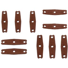 MUXSAM 5pcs Slingshot Pouches Light Soft Microfiber Leather Brown 55mm for Hunting Exercise