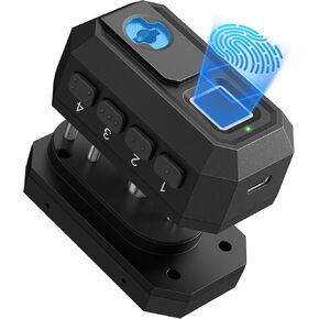 Biometric Trigger Lock, Gun Trigger Lock for Rifles and Shotguns, Handguns, Quick-Access Gun Safe Trigger Lock with Key, Keypad, Fingerprint; Pistols Trigger Lock for Car, Bedside