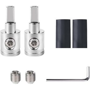 Amp Input Reducer 4 Gauge to 8 Gauge (4PCS) Car Stereo Audio AWG Pin Power Ground Wire Reducer 4PCS