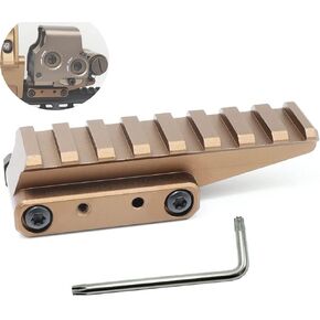 Picatinny Optics Riser Mount Red Dot Riser Mount 8 Slot Picatinny Rail 3.5 inch for Red Dot Sight Scope Mount