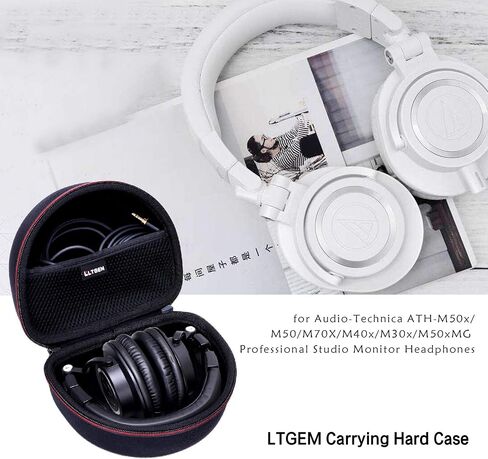 Headphone Case for Audio-Technica ATH-M30X / ATH-M50X / ATH-M40X / ATH-M50xBT2 / ATH-M50xBT2DS Headphones, Black in Kuwait