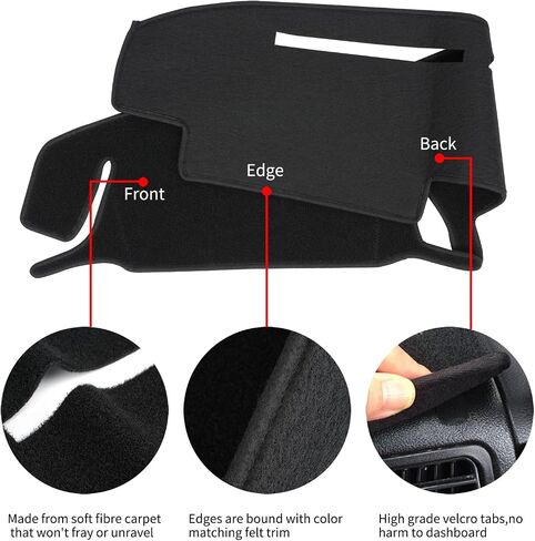 غطاء لوحة القيادة غطاء داش غطاء حصيرة مخصص مناسب لشاحنة تويوتا بيك اب 1979 1980 1981 1982 1983 (79-83 أسود) in Kuwait
