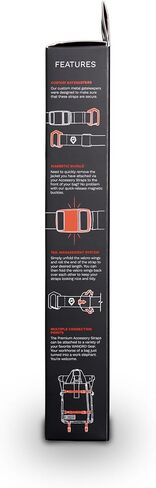 WANDRD Premium Accessory Straps: Durable 1" Backpack Straps with Secure Magnetic Buckle, Custom Metal Gatekeepers & Reflective Logo – Perfect for Securing Gear to Any Backpack (2-Pack) in Kuwait