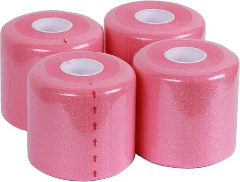 popbob (6 Pack) Black Pre Wrap Tape Athletic Foam Underwrap Tape Sports Pre-wrap Athletic Tape for Hair Ankles Wrists and Knees, 2.4 Inches x 22 Yards in Saudi Arabia