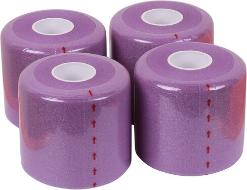 popbob (6 Pack) Black Pre Wrap Tape Athletic Foam Underwrap Tape Sports Pre-wrap Athletic Tape for Hair Ankles Wrists and Knees, 2.4 Inches x 22 Yards in Saudi Arabia