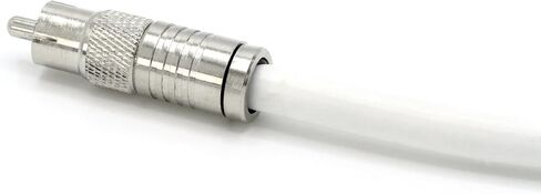 THE CIMPLE CO Digital Audio Cable - Coaxial - with RCA Connections, 75 Ohm - Low and High Frequency RG6 Coax - Subwoofer - (S/PDIF) White RCA Cable, 25 Feet in Saudi Arabia