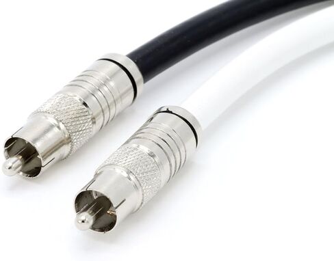 THE CIMPLE CO Digital Audio Cable - Coaxial - with RCA Connections, 75 Ohm - Low and High Frequency RG6 Coax - Subwoofer - (S/PDIF) White RCA Cable, 25 Feet in Saudi Arabia