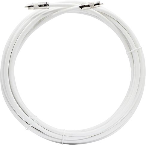 THE CIMPLE CO Digital Audio Cable - Coaxial - with RCA Connections, 75 Ohm - Low and High Frequency RG6 Coax - Subwoofer - (S/PDIF) White RCA Cable, 25 Feet in Saudi Arabia