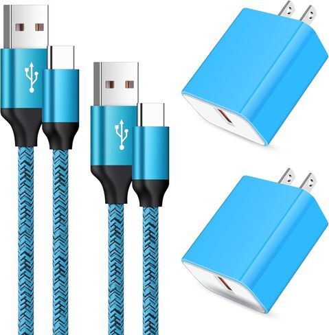 Android Phone Charger Samsung Charger Fast Charging with USB Type C Charger Cable Cord 3FT/6FT for Samsung Galaxy A14 5G/A54 5G/S23 Ultra/S22/S21/S20/S10 /S9/A53/A52/A51/A34/A32/A23/A13/A12/A03s/A01 in Kuwait