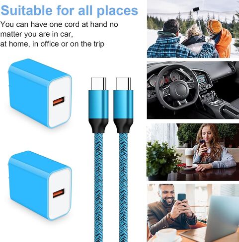 Android Phone Charger Samsung Charger Fast Charging with USB Type C Charger Cable Cord 3FT/6FT for Samsung Galaxy A14 5G/A54 5G/S23 Ultra/S22/S21/S20/S10 /S9/A53/A52/A51/A34/A32/A23/A13/A12/A03s/A01 in Kuwait