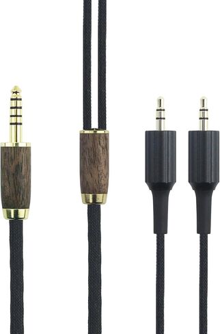 NewFantasia 4.4 مم متوازن ذكر 6N OCC سلك نحاسي مطلي بالفضة 4.4 مم كابل متوازن متوافق مع Sony MDR-Z7، MDR-Z7M2، MDR-Z1R غطاء خشب الجوز in Kuwait