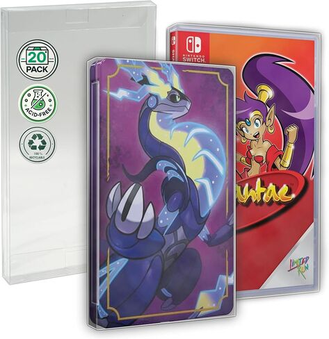 MALKO 20 Pack Video Game Protector متوافق مع: Nintendo Switch Game Case & Steelbook | كم من البلاستيك الشفاف in Saudi Arabia