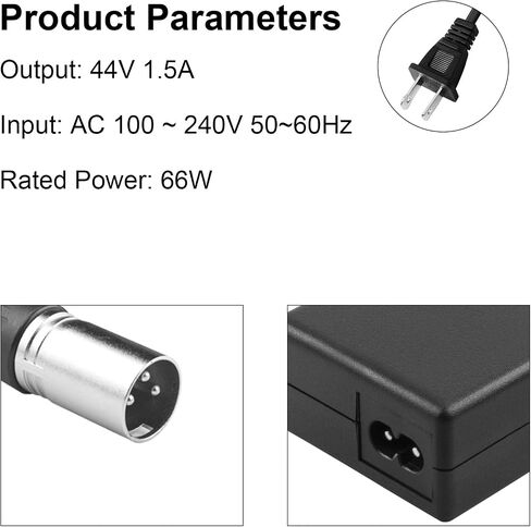 42V 2A Power Charger Cable Fast Charge 3-Prong Inline Connector (Φ 0.31 inch!!!) for Electric Sports & Outdoor Equipment (Fit 36V Li-ion Battery Pack) in Saudi Arabia