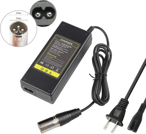 42V 2A Power Charger Cable Fast Charge 3-Prong Inline Connector (Φ 0.31 inch!!!) for Electric Sports & Outdoor Equipment (Fit 36V Li-ion Battery Pack) in Saudi Arabia