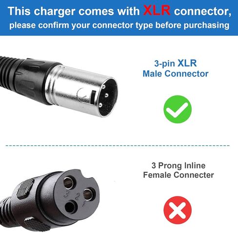 42V 2A Power Charger Cable Fast Charge 3-Prong Inline Connector (Φ 0.31 inch!!!) for Electric Sports & Outdoor Equipment (Fit 36V Li-ion Battery Pack) in Saudi Arabia