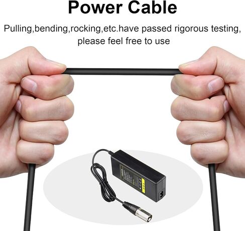 42V 2A Power Charger Cable Fast Charge 3-Prong Inline Connector (Φ 0.31 inch!!!) for Electric Sports & Outdoor Equipment (Fit 36V Li-ion Battery Pack) in Saudi Arabia