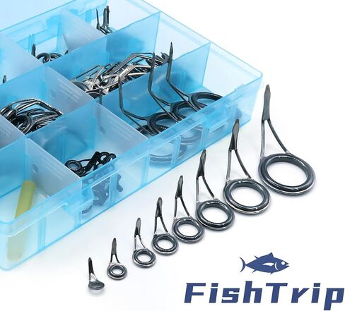 Rod Repair Kit 40&85pcs Fishing Rod Tip Guide Repair kit Single Leg Ceramic Ring Fishing Pole Eyelets Replacement Kit in Kuwait