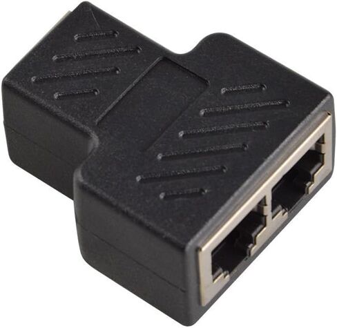 محول موصلات RJ45 من 1 إلى 2 قارنة توصيل إيثرنت ومقبس مزدوج وواجهة محورية وقابس معياري لتوصيل شبكة LAN بالإنترنت لـ ADSL، والمحور، والتلفزيون، وصندوق فك التشفير، وجهاز التوجيه، والأجهزة اللاسلكية in Kuwait