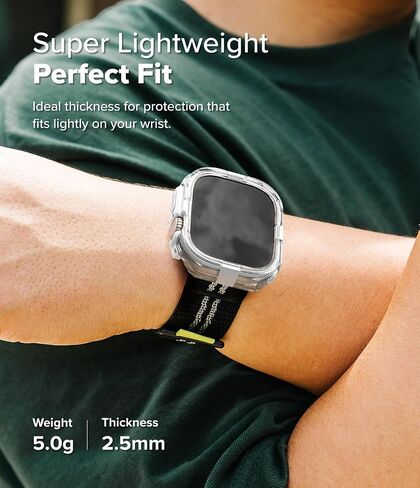 Ringke Fusion Bumper [Stylish Double-Layer] Compatible with Apple Watch Ultra 2 Case and Apple Watch Ultra Case Lightweight Cover for Women, Men - White in Kuwait