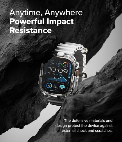Ringke Fusion Bumper [Stylish Double-Layer] Compatible with Apple Watch Ultra 2 Case and Apple Watch Ultra Case Lightweight Cover for Women, Men - White in Kuwait