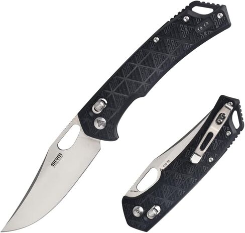 SRM Pocket Folding Knives, Ambidextrous lock, Tool-free Ambidextrous Clip, Stainless Steel Blade, FRN Handle, For Outdoor and EDC Use, 9201-PL… in Saudi Arabia